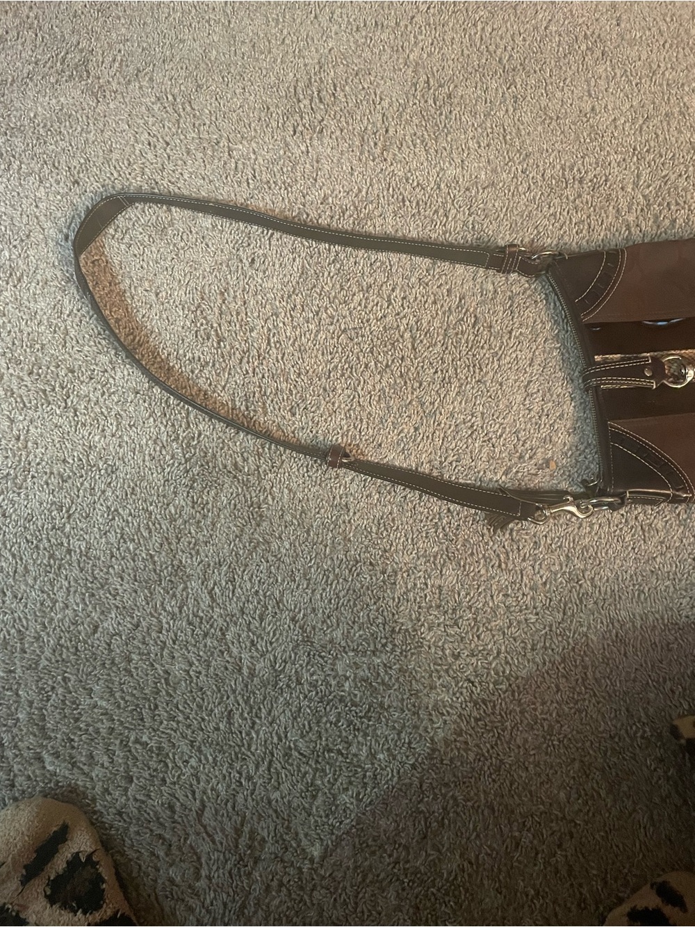UniqueCoach Hampton Signature Canvas Python Crossbody - Picture 11 of 14